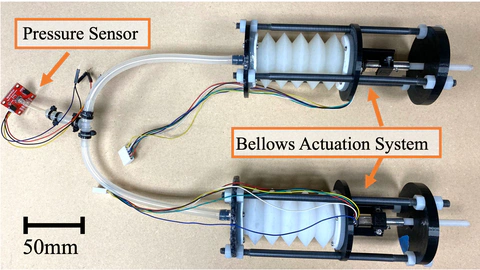 Design and Characterization of a Pneumatic Tunable-Stiffness Bellows Actuator